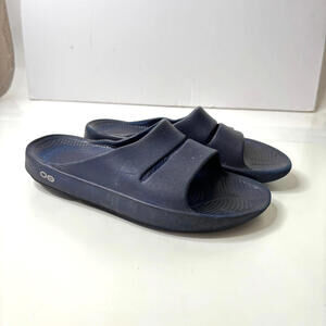 Oofos Ooahh Slides Nay Blue‎ Slides Shoes Sandals Comfort Recovery Womens 8 SEE